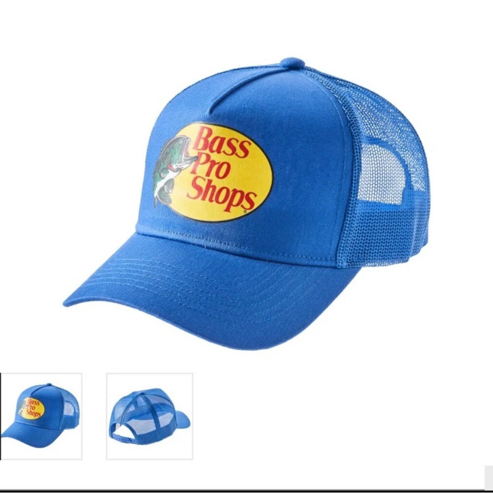 Bass Pro Shops Blue Hat with Yellow Logo